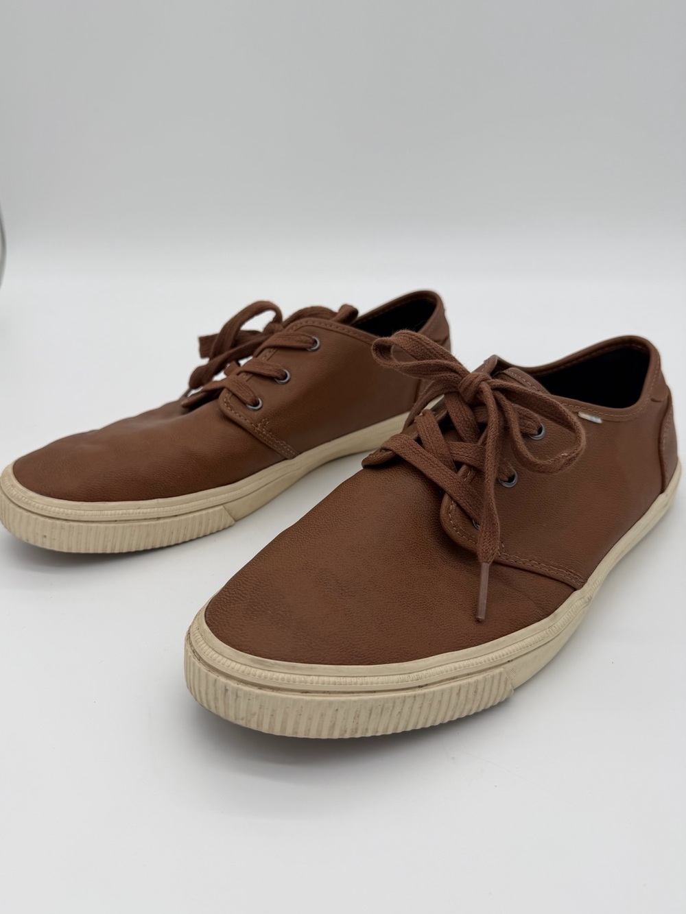 Tom’s Men's Casual Brown Lace-Up Sneakers size 10 M